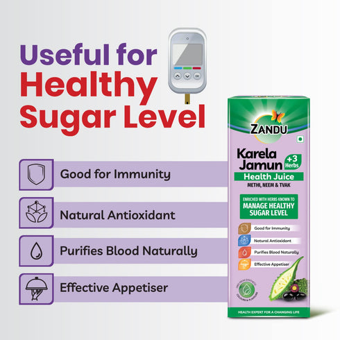 Zandu Karela Jamun + 3 Herbs Health Juice